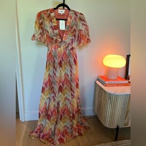 ba&sh Multicolor V-Neck Dress